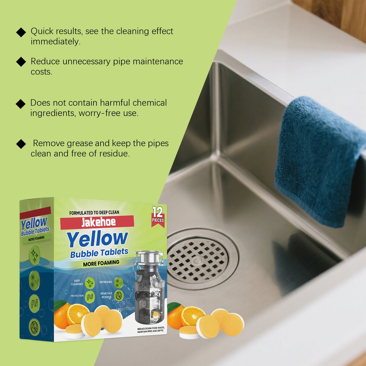 JAKEHOE Drain Cleaning Tablets