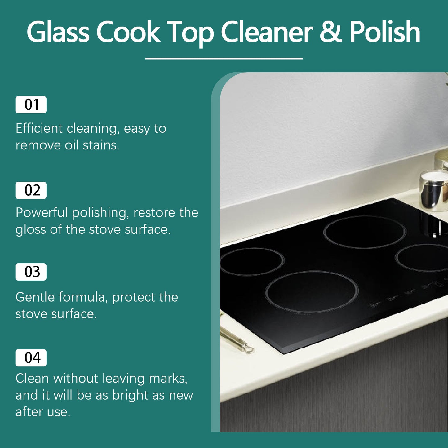 JAKEHOE Glass Stove Cleaner & Polisher