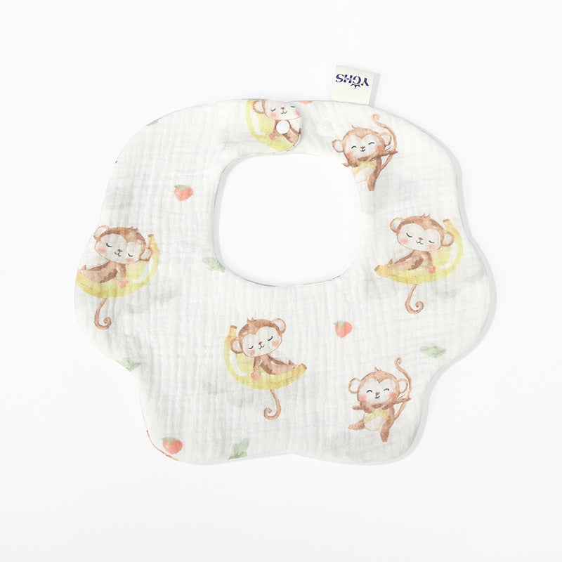 Soft Cotton Six-Layer Baby Bib