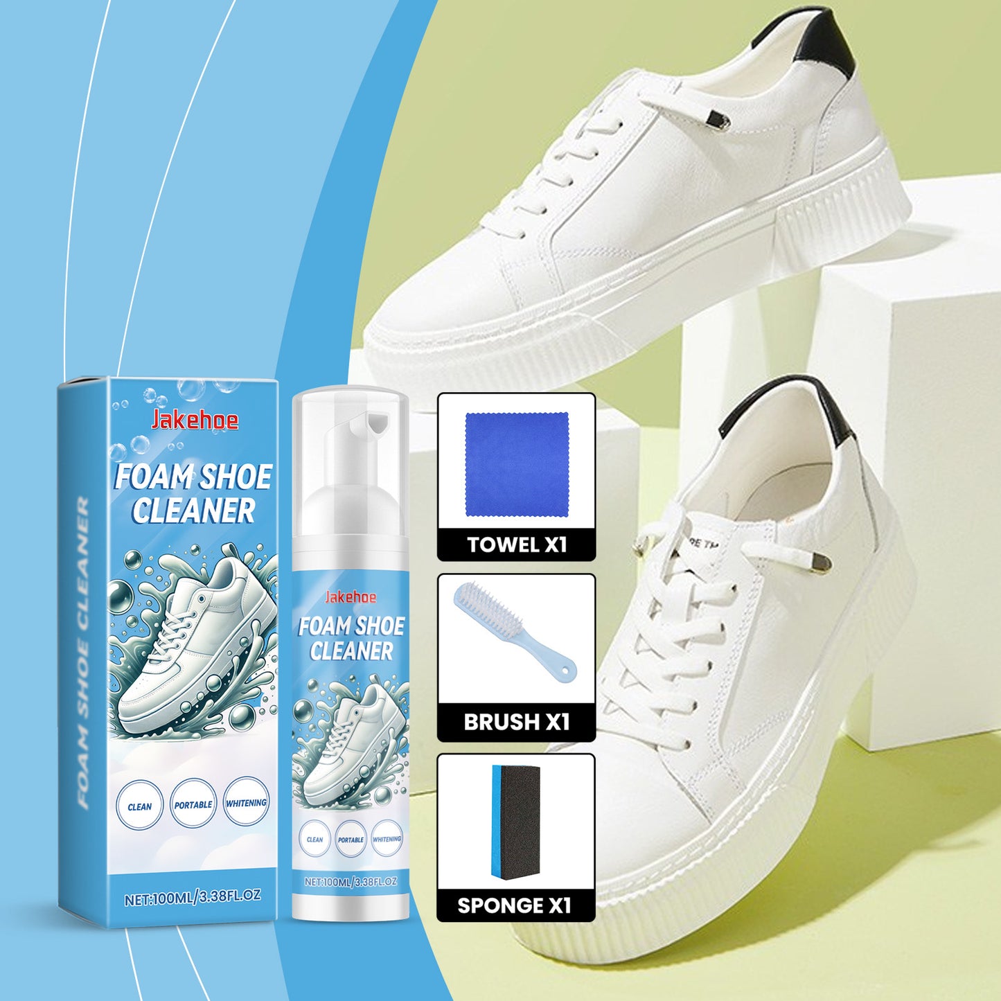 JAKEHOE White Shoe Foam Cleaner