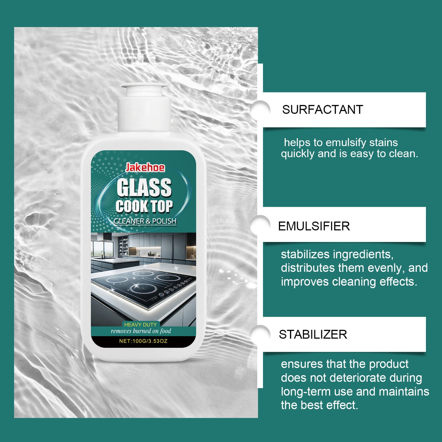 JAKEHOE Glass Stove Cleaner & Polisher