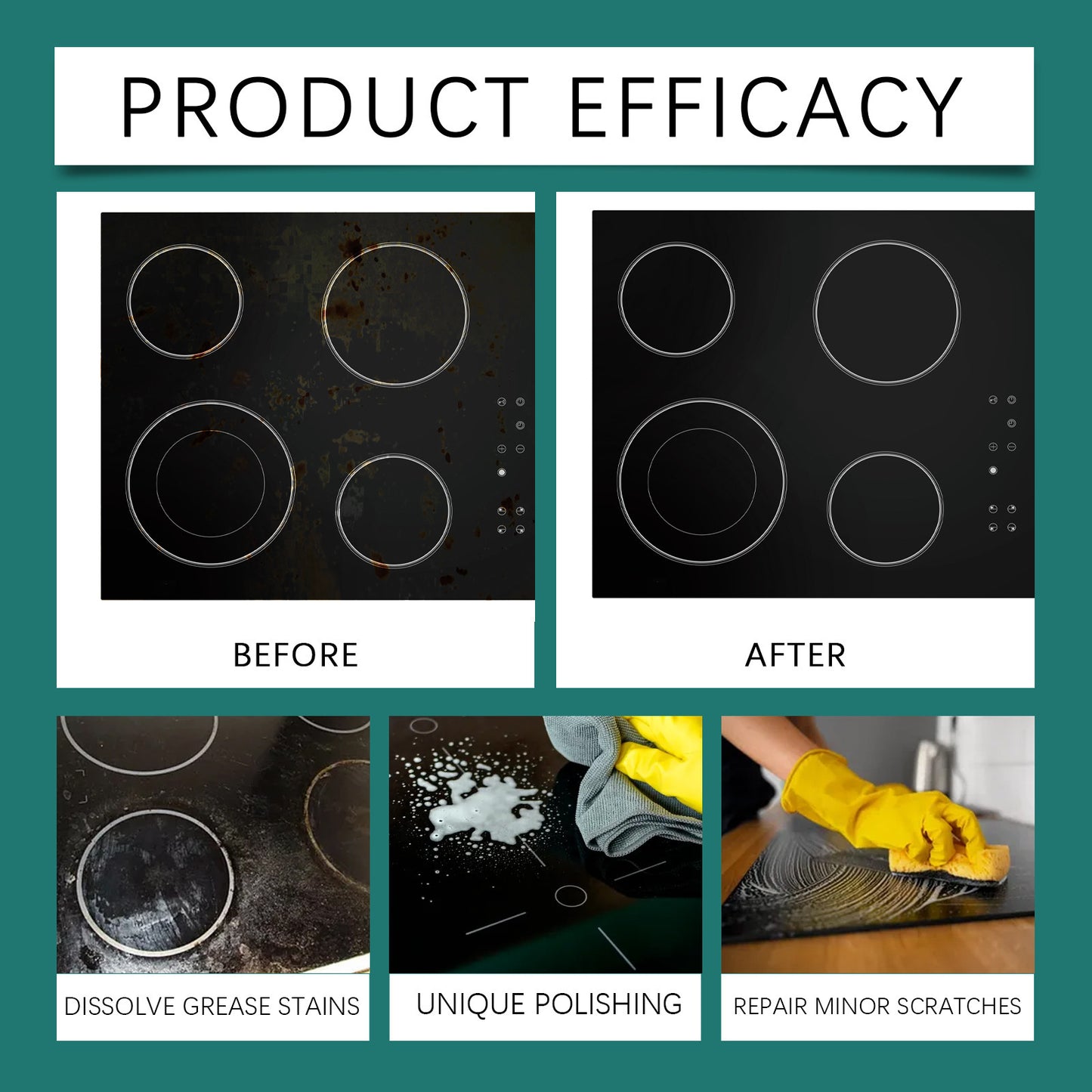 JAKEHOE Glass Stove Cleaner & Polisher