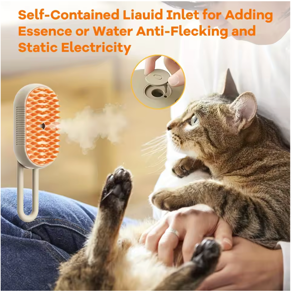 3-In-1 Rechargeable Steam Pet Brush